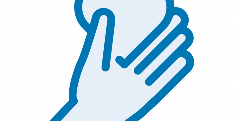 Blueheart hand graphic