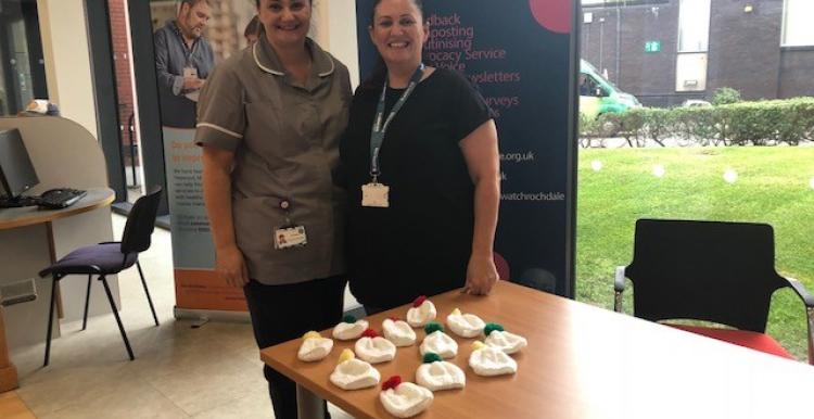 Emma Radcliffe, Healthwatch Rochdale Community Project Worker and Samantha Wheelan