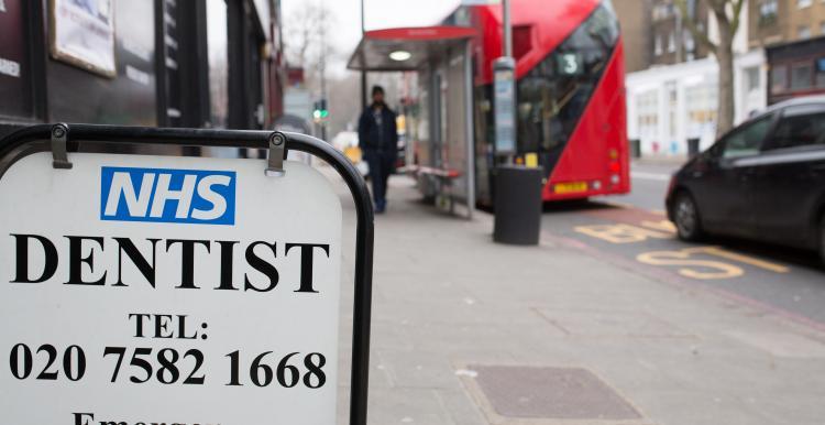 NHS Dentist sign & telephone number