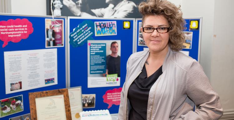 Woman at an Information, Advice and Signposting Surgery