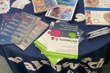 Table with Healthwatch Rochdale publications on 