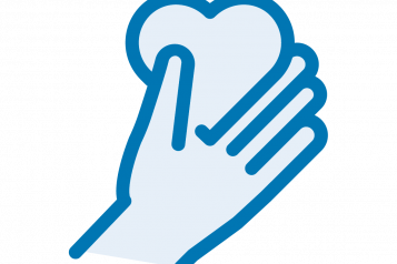 Blueheart hand graphic