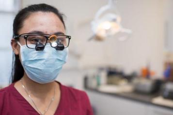 Dentist wearing a Face Mask
