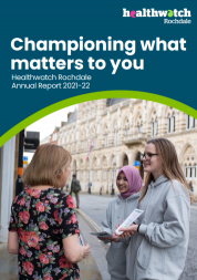 Front cover of Healthwatch Rochdale Annual Report